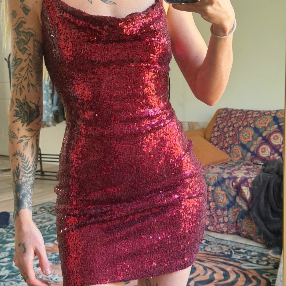 Sequin Red Dress